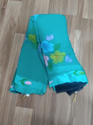 Chiffon. Brush Saree